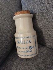 Pot à Moutarde MAILLE vintage en Céramique /grès avec son bouchon Liège