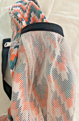 KAVU Rope Sling Bag Teal Orange Geometric Sling Backpack | eBay display picture 3
