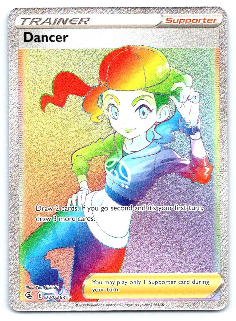 Dancer 274/264 Rainbow Rare Fusion Strike Pokemon Near Mint