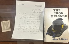 Iron Brigade Alan T Nolan 1st Pre-Pub Inscribed Haerle ALS Civil War