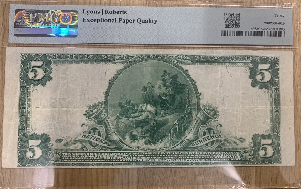 1902 $5 National VENTURA, Ca. Charter #7210 PMG VF30 epq California 949634-1 - Image 3 of 4