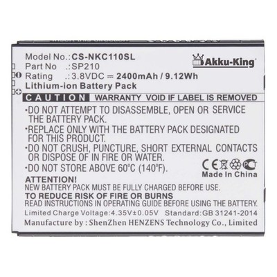 Akku für Nokia C1 Plus - ersetzt SP210 - 2400mAh Li-Ion Smartphone Battery Accu