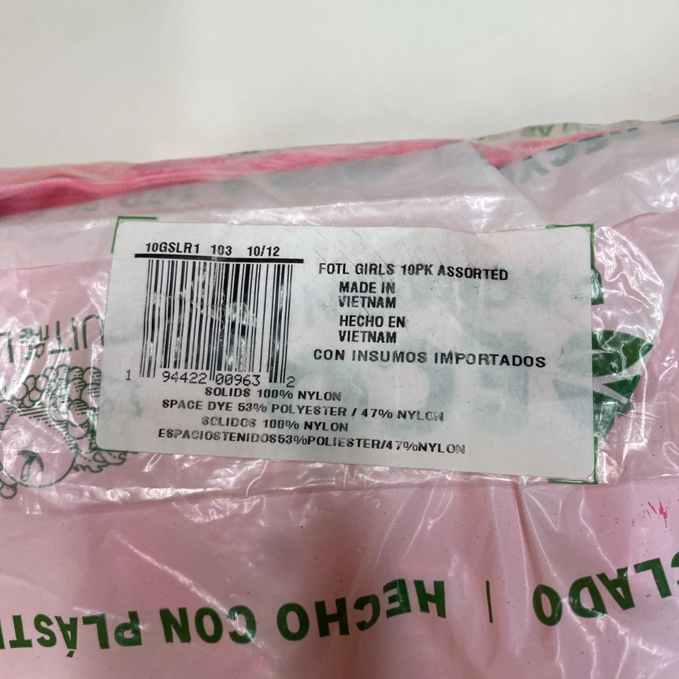 Ropa interior sin costuras Hipster Fruit of the Loom para niñas - Paquete de 10 talla 10-12 Foto 4 de 4