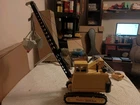 Vintage Mighty Tonka Yellow & Black Crawler Crane Construction Vehicle NICE!!!!!