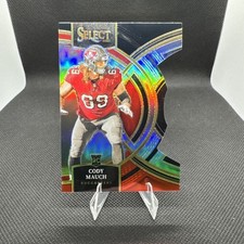 2023 Panini Select - Premier Level Cody Mauch #133 Black & Red Prizm Die-Cut RC