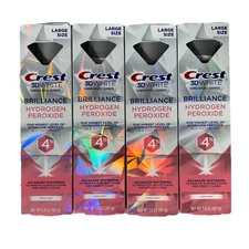 4x Crest 3D Brilliance Hydrogen Peroxide 4% Advanced Whitening Toothpaste 3.8oz