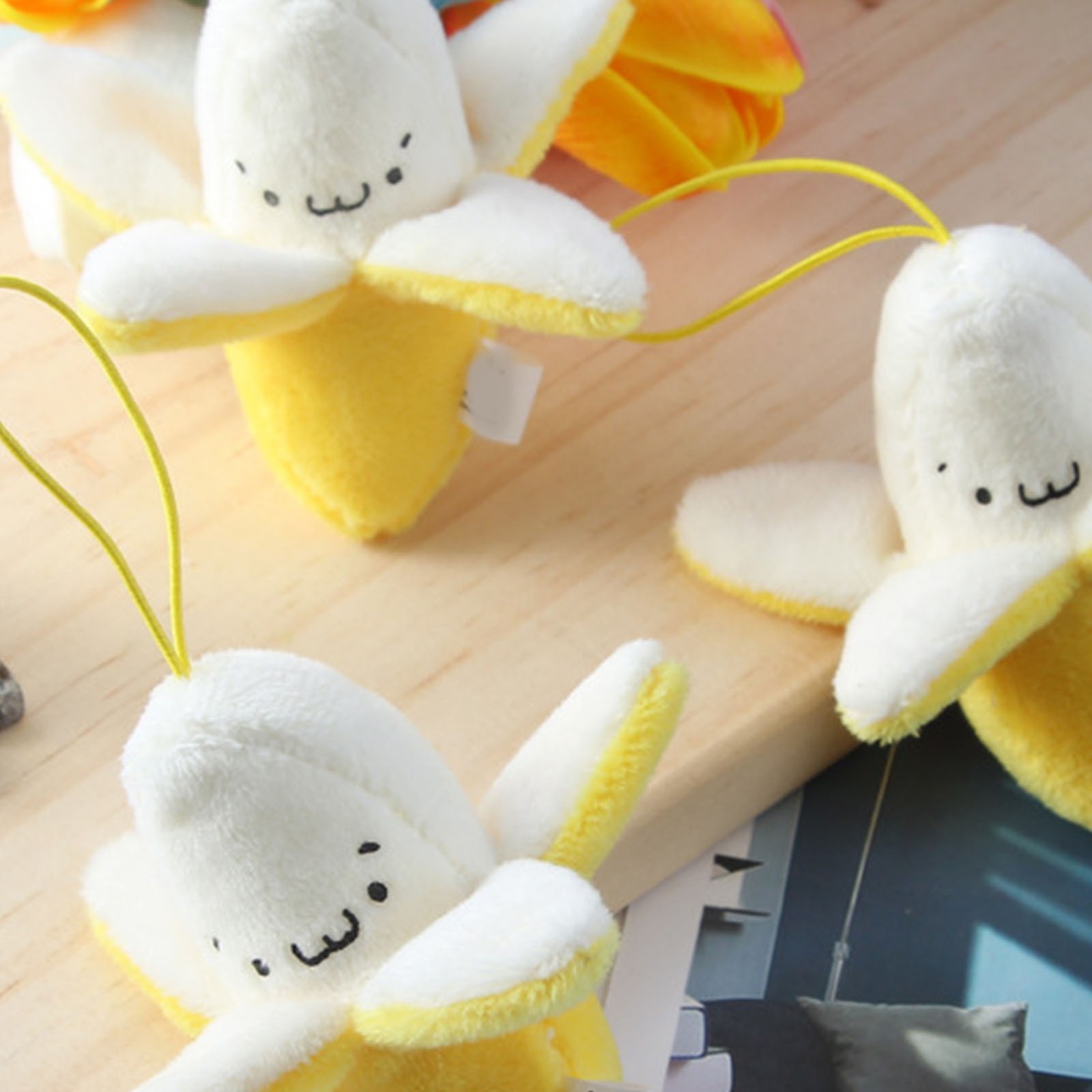Peeled Banana Plush Toy PP Cotton Soft Cute Comfortable Touch Banana Stuffed