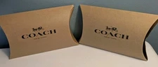 2 COACH Small Wallet Pillow Retail Brown Gift Box 6x5x2"  NEW Empty