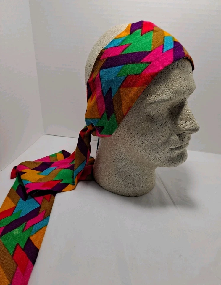 Bufanda de pelo vintage años 60 70 cinturón lazo envoltura retro mod hippie - 64"- rosa intenso Foto 4 de 4