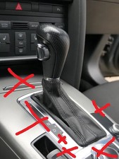 A6 4F Schaltknauf Schaltsack Schaltknüppel Automatik Leder Pernappaleder  S-line