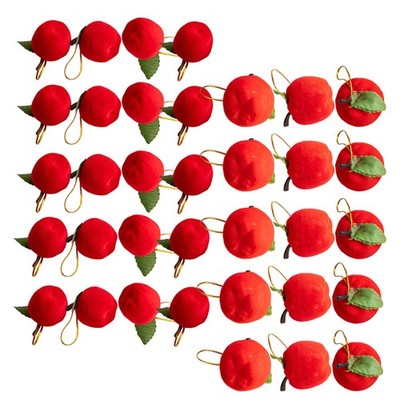 48 Pcs Small Red Baubles Foam Ornaments for Holiday Party Classroom Decor