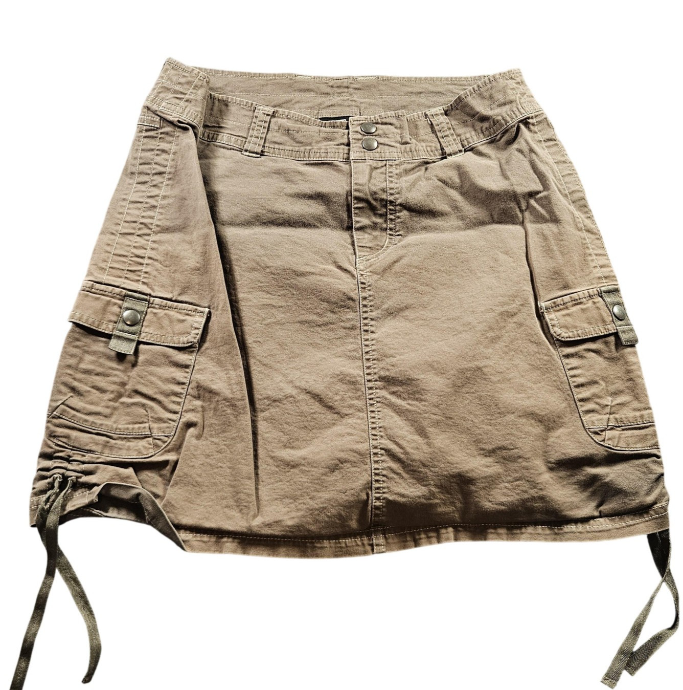 Kuhl Skirt Womens 4 Khaki Brown Cargo Utility Stretch Hiking Drawstring Pockets