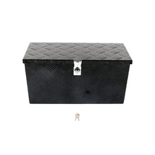 24'' Inch Stripes Plated ATV UTV Aluminum Tool Box Truck Bed Toolbox Waterpro...