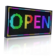 P10 Open Led Scrolling Sign Programmable Digital Outdoor 26" 14" full color