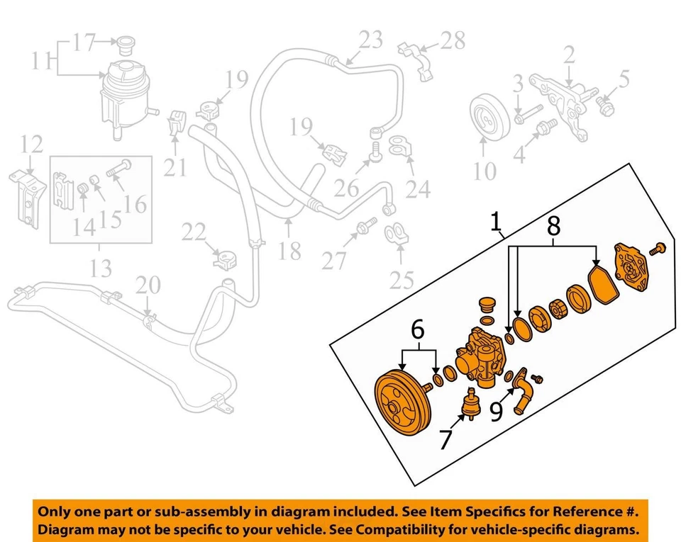 Bomba de dirección asistida Suzuki Grand Vitara 2013 OEM 119 k millas - LKQ401033757 Foto 4 de 4
