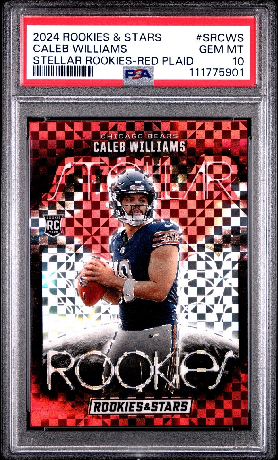 Caleb Williams Panini Rookies & Stars Stellar Rookies #SRCWS Red