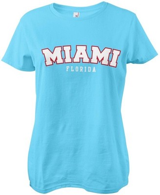 Hybris Miami Florida Girly Tee Damen T-Shirt Skyblue