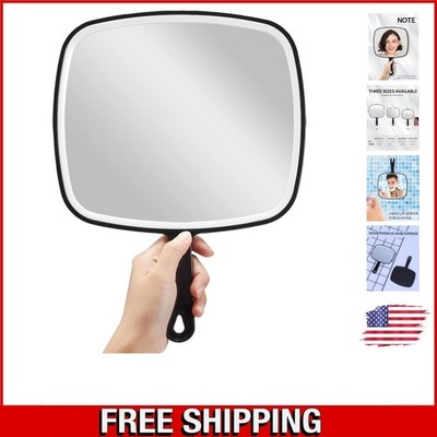 12.4'' x 9'' Classic Black Handheld Mirror - HD Clarity for Makeup & Grooming