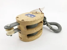 New Campbell 3002AF Double Wood Shell Block Size 6" 2500LB 3/4" MR - No Box