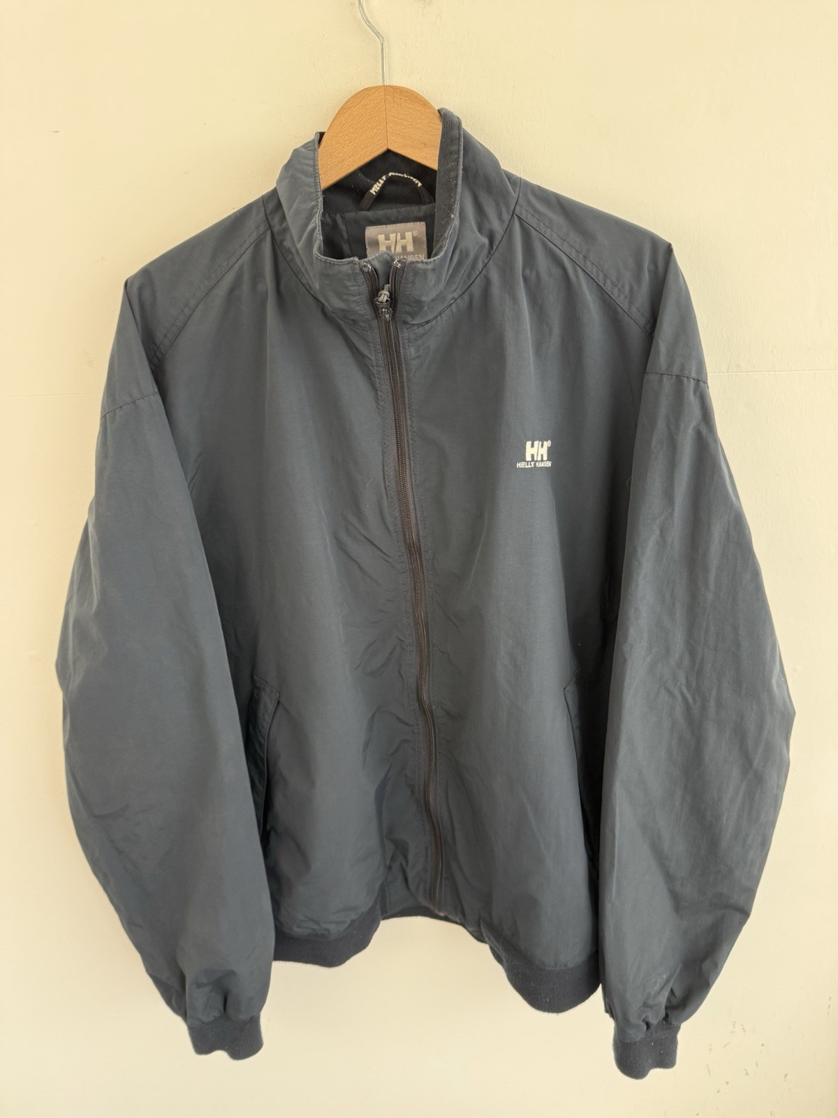 Helly Hansen Bomber Style Jacket Coat Navy Mens Windbreaker / 2XL XXL