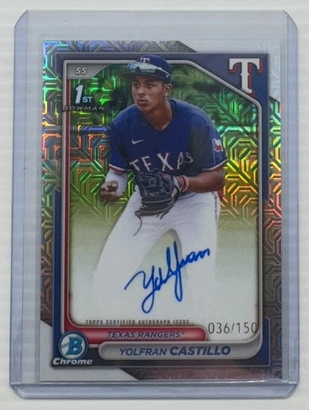 2024 Bowman Chrome Yolfran Castillo 1st HTA Choice Refractor Auto #36/150
