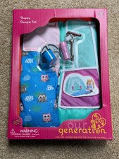 Happy Camper Set Fun Tent Owl Sleeping Bag Our Generation fits 18" Girl Doll New