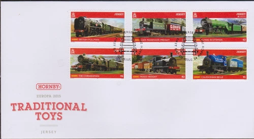 GB JERSEY 2015 Traditional Hornby Toys/Trains/Railways/Europa '15 SG 1925/30 FDC