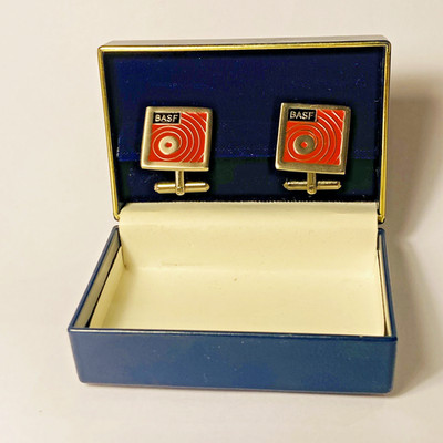 BASF Music Tape Related Cuff Links - Very Rare - Original Vintage (ref5)