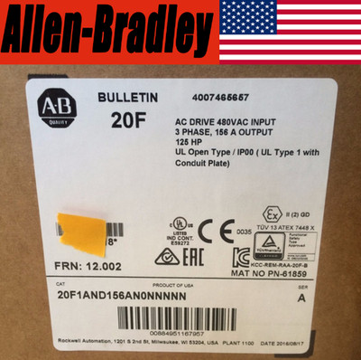 AB 20F1AND156AN0NNNNN Original Sealed PowerFlex 753 VFD Drive New PLC