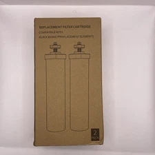 Black Berkey Compatible Filter Cartridge Replacement Elements BB9-2 New 2-Pk
