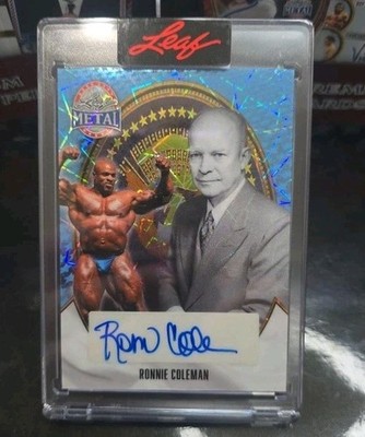 2026 Leaf Presidents Day 1/1 Auto Ronnie Coleman Blue Dwight Eisenhower Rare