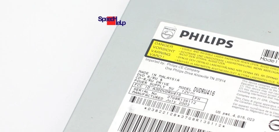 Philips Dvd-Rw 416 Dvd-Rw Burner Recorder Drive Ide 40-POL Cdrw DVD Rw - Image 2 of 4