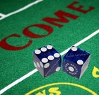 Genuine Planet Hollywood Vegas Casino Craps Dice Blue Polished Matching #s Pouch — photo 5