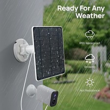 5W Solar Panel for Security Camera Outdoor, IP65 Waterproof Solar Charger