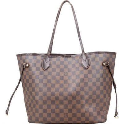 Louis Vuitton Monogram Damier Ebene Neverfull MM Shoulder Bag Tasche