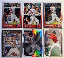 2015 MOOKIE BETTS 9 Card Lot Topps Chrome Bowman Elite GQ Red Sox / Dodgers