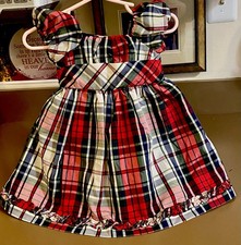 Infant girl Holiday Christmas Dress Chaps Sz 6 Months
