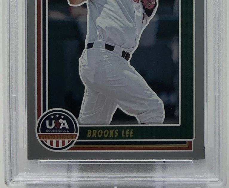 Brooks Lee Rookie PSA 9 - 2021 Panini Stars & Stripes - Twins, Team USA - Image 3 of 4