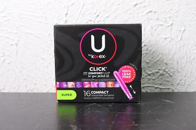New U by Kotex Comfort Flex Unscented Tampons 16 Count Compact SUPER