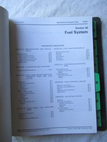 John Deere 840 940 1040 1140 Traktor Service Reparatur Technisches Handbuch TM-4353 - Bild 7 von 14