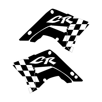 Polisport Restyle cr125 cr250 Honda 2002+ graphics checkers w on b FREE SHIPPING