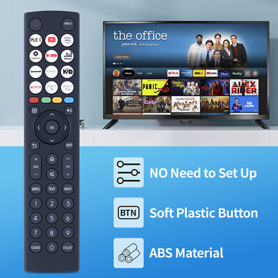 Télécommande Universelle VINABTY Pour TV Hisense VIDAA 4K | Remplacement EN2Q36H EN2R36H Etc. | 12 Boutons Rapides