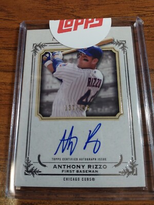 2013 Topps Museum Collection Anthony Rizzo auto 37/399 MLB Cubs Yankees ...