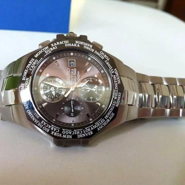 Seiko Coutura World Timer Sapphire Glass Quartz eBay