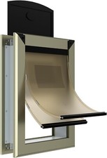 Weatherproof Large Dog Door for Large Dogs Telescoping Tunnel Aluminum Frame