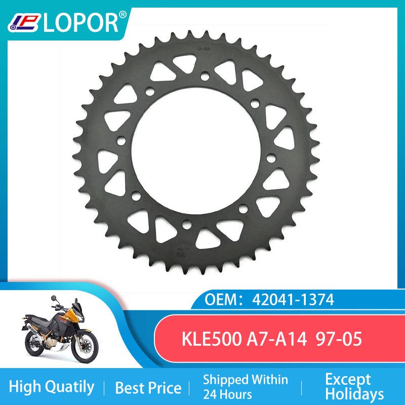 ろこたん LOPOR 520-46T Motorcycle Rear Sprocket For Kawasaki Road KLE500 A7