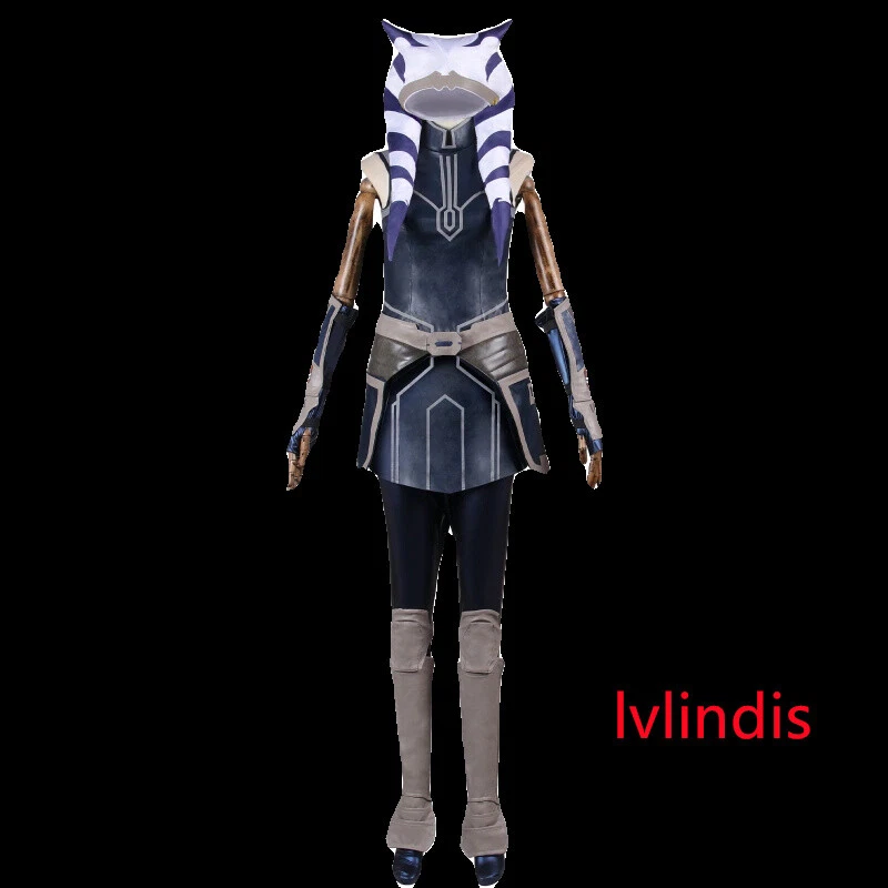 Película Ahsoka Star Wars Disfraz Mujeres Juegos con disfraces Top Pantalones Sombrero Trajes Halloween Foto 4 de 4