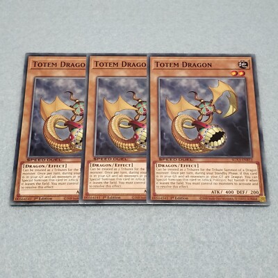 Yugioh Totem Dragon SGX3 1st Edition Common 3 Card Set NM Speed Duel