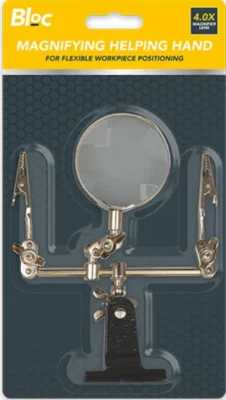 BLOC Helping Third Hand Soldering Clips Magnifier Glass Clamps Station Stand Holder