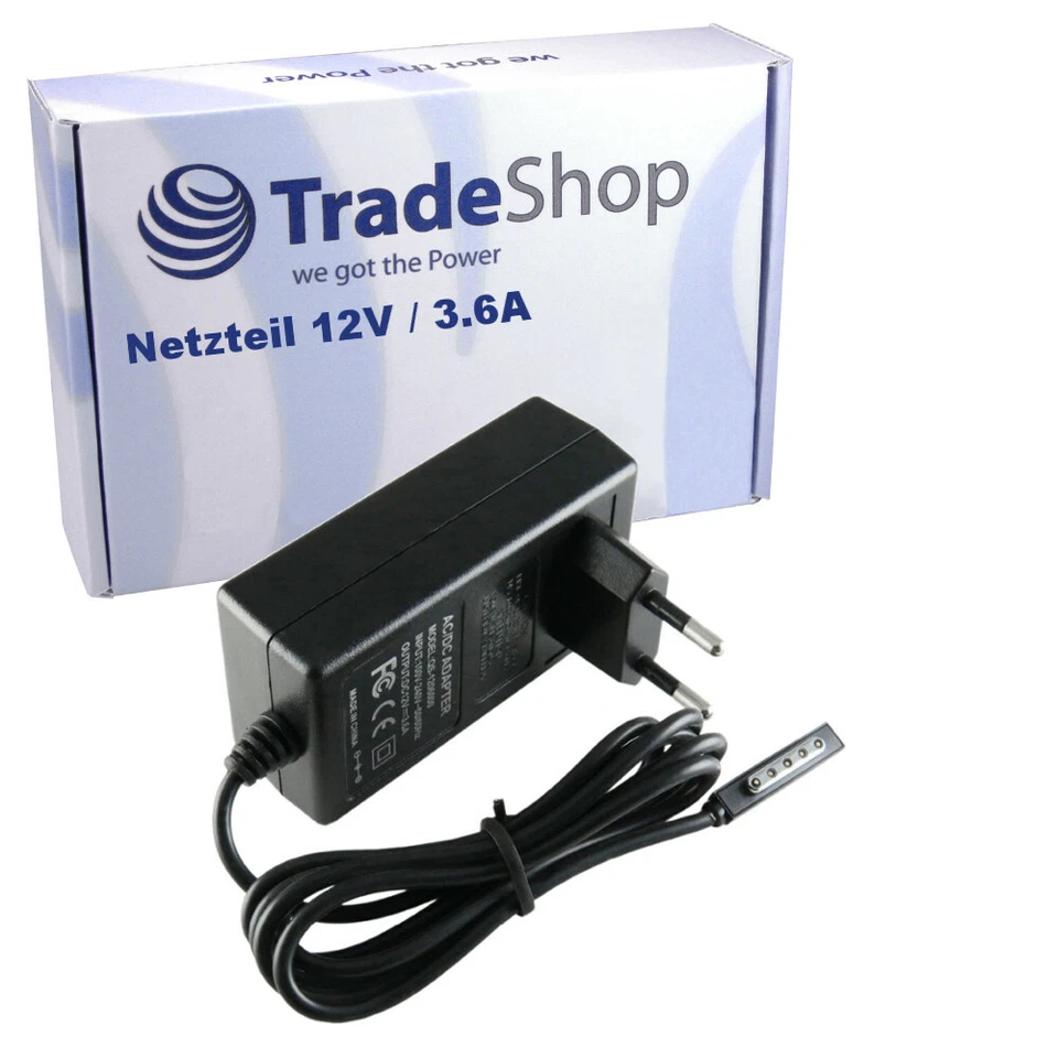 TRADE-SHOP Netzteil Ladekabel Ladegerät ersetzt DSE-AD24-120200 für Microsoft Surface RT